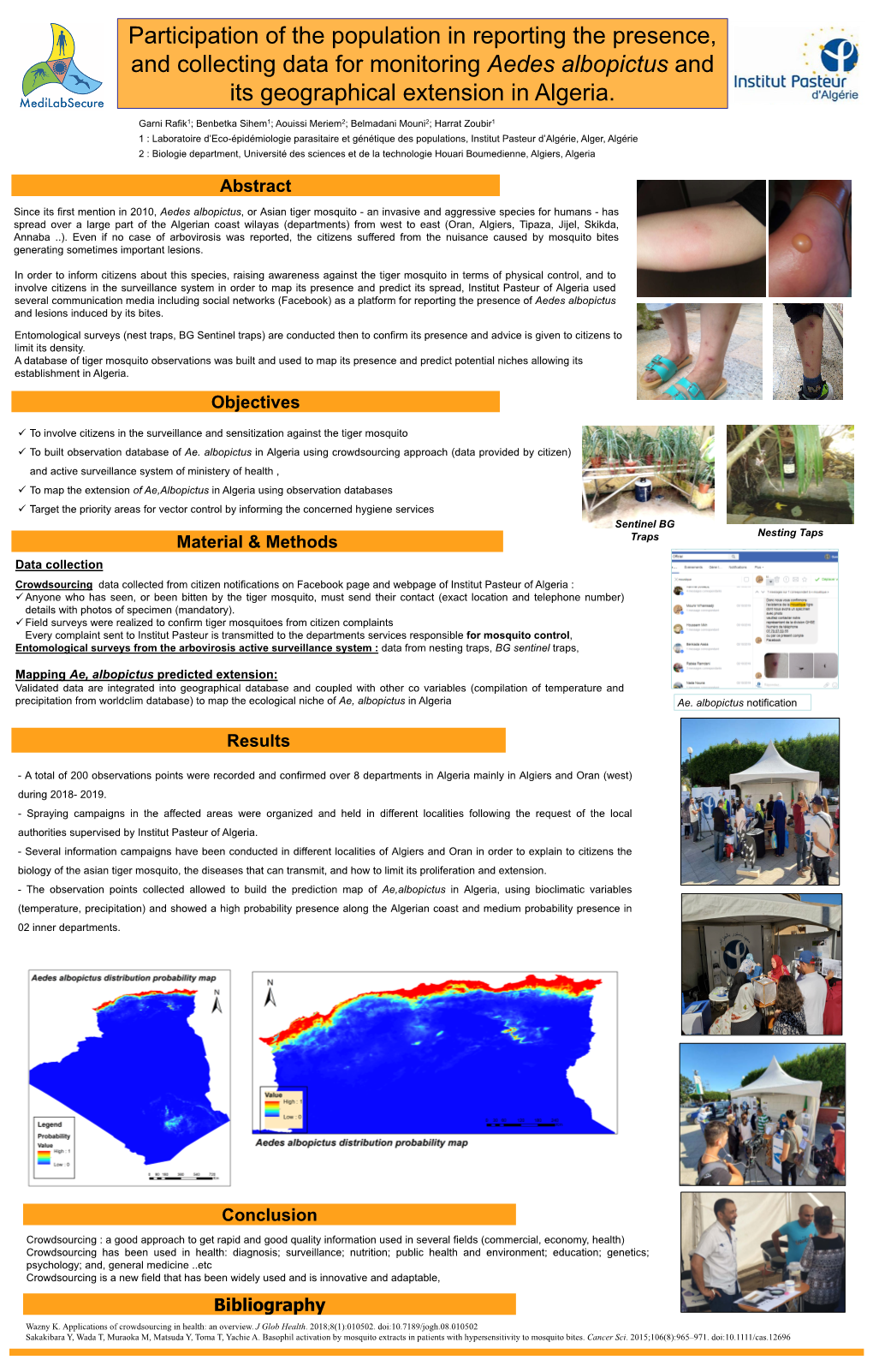 Aedes Albopictus and Its Geographical Extension in Algeria