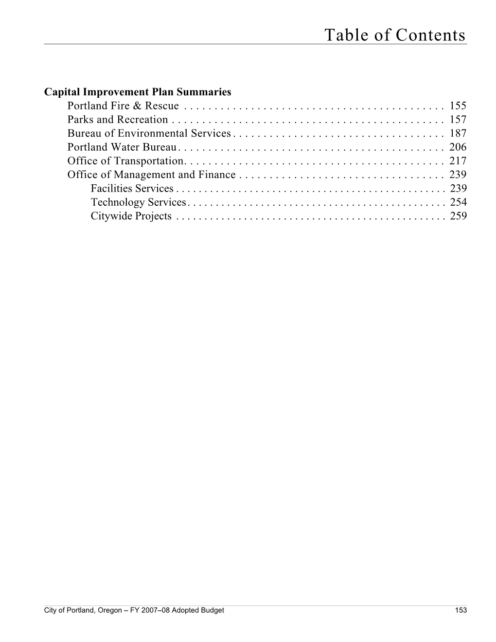 Capital Improvement Plan Summaries Portland Fire & Rescue