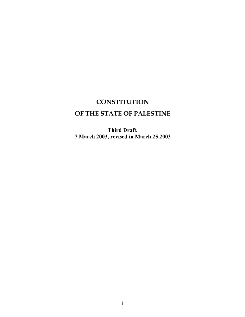 Constitution of the State of Palestine