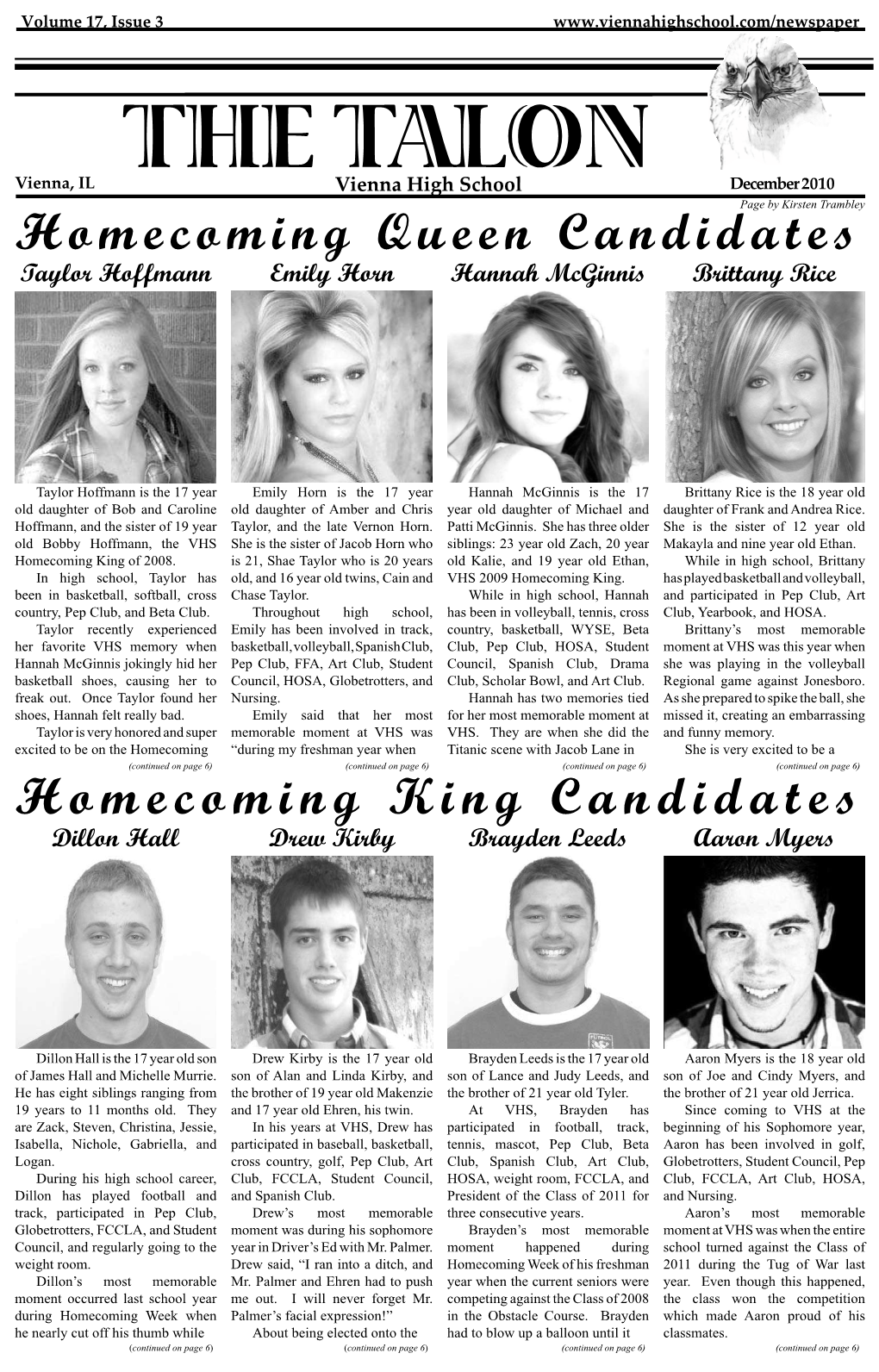 Homecoming Queen Candidates Homecoming King Candidates