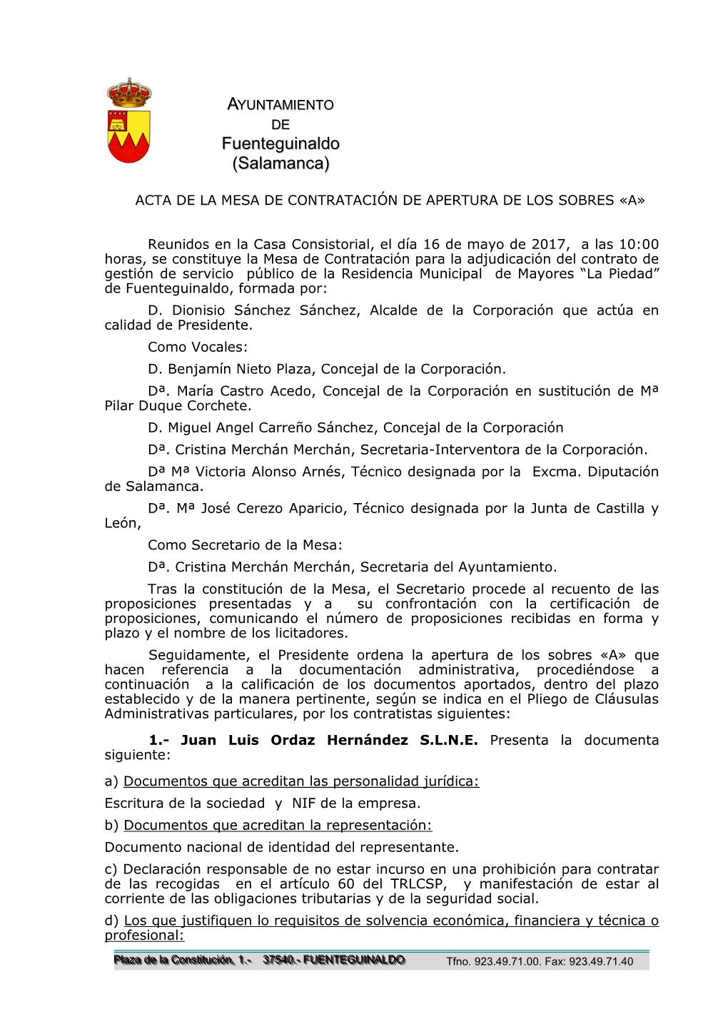 Cédula De Convocatoria a Sesión