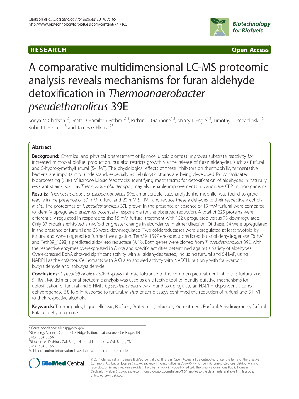 A Comparative Multidimensional LC-MS Proteomic Analysis Reveals