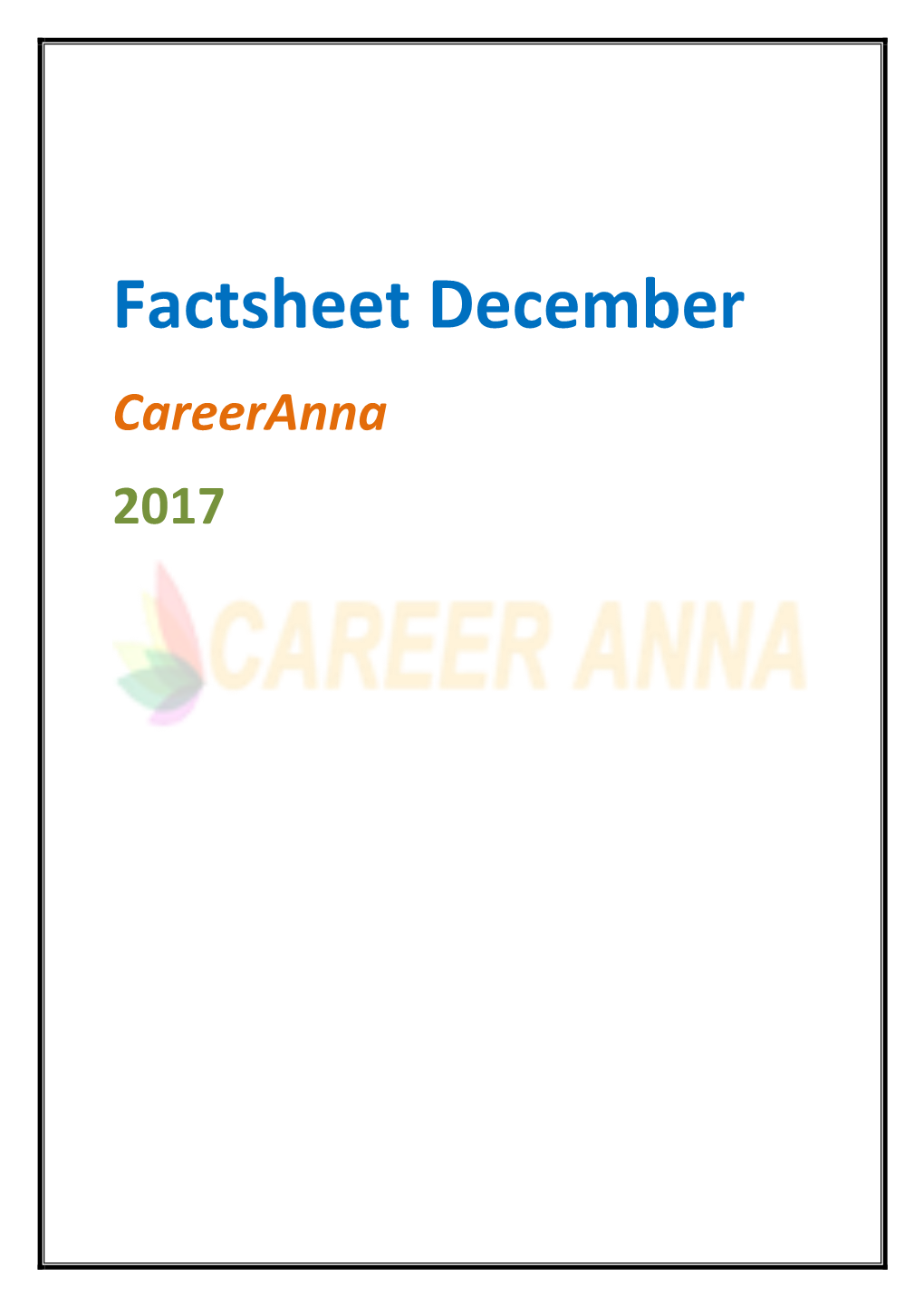 Factsheet December Careeranna 2017