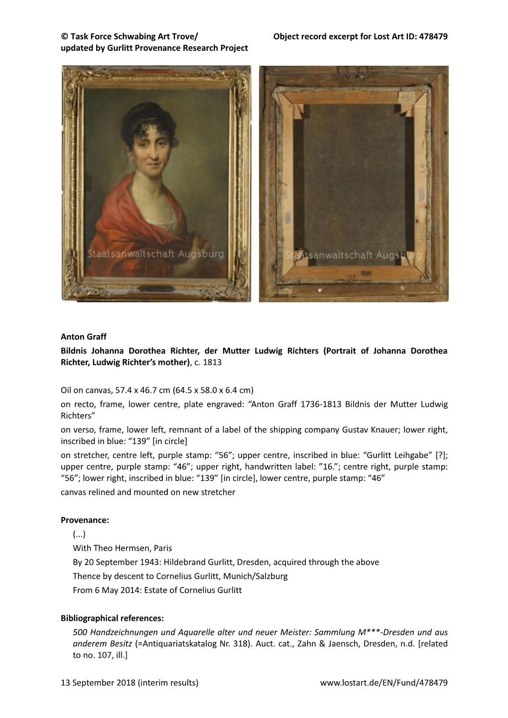 478479 Updated by Gurlitt Provenance Research Project