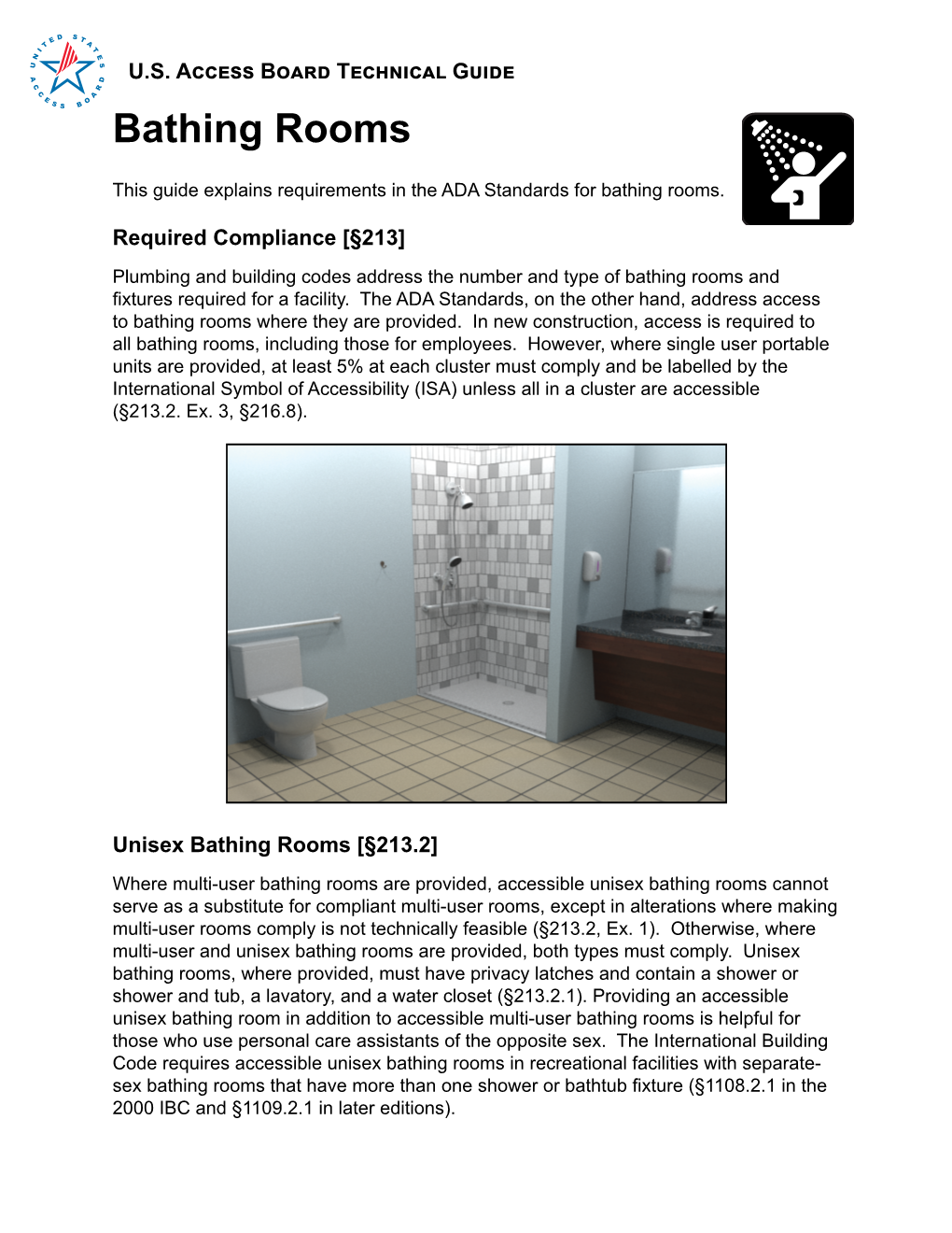 Chapter 6: Plumbing Elements and Facilities Bathing Rooms