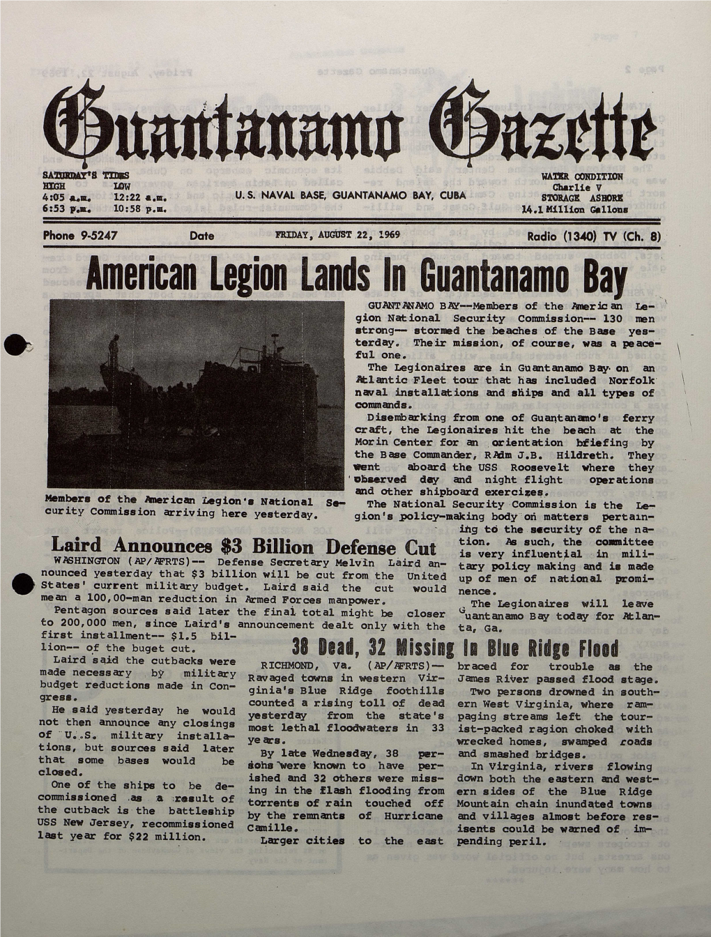 S in Guantanamo Bay GUANTANAMO BAY--Members of the American Le- Gion National Security Commission-- 130 Men Strong- Stormed the Beaches of the Base Yes- Terday