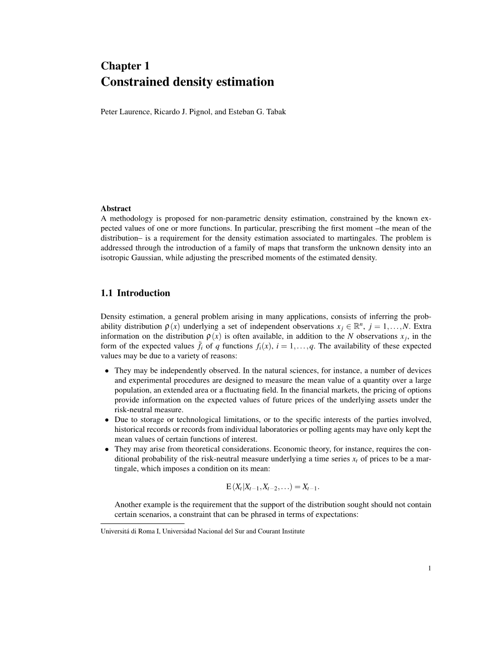 Constrained Density Estimation