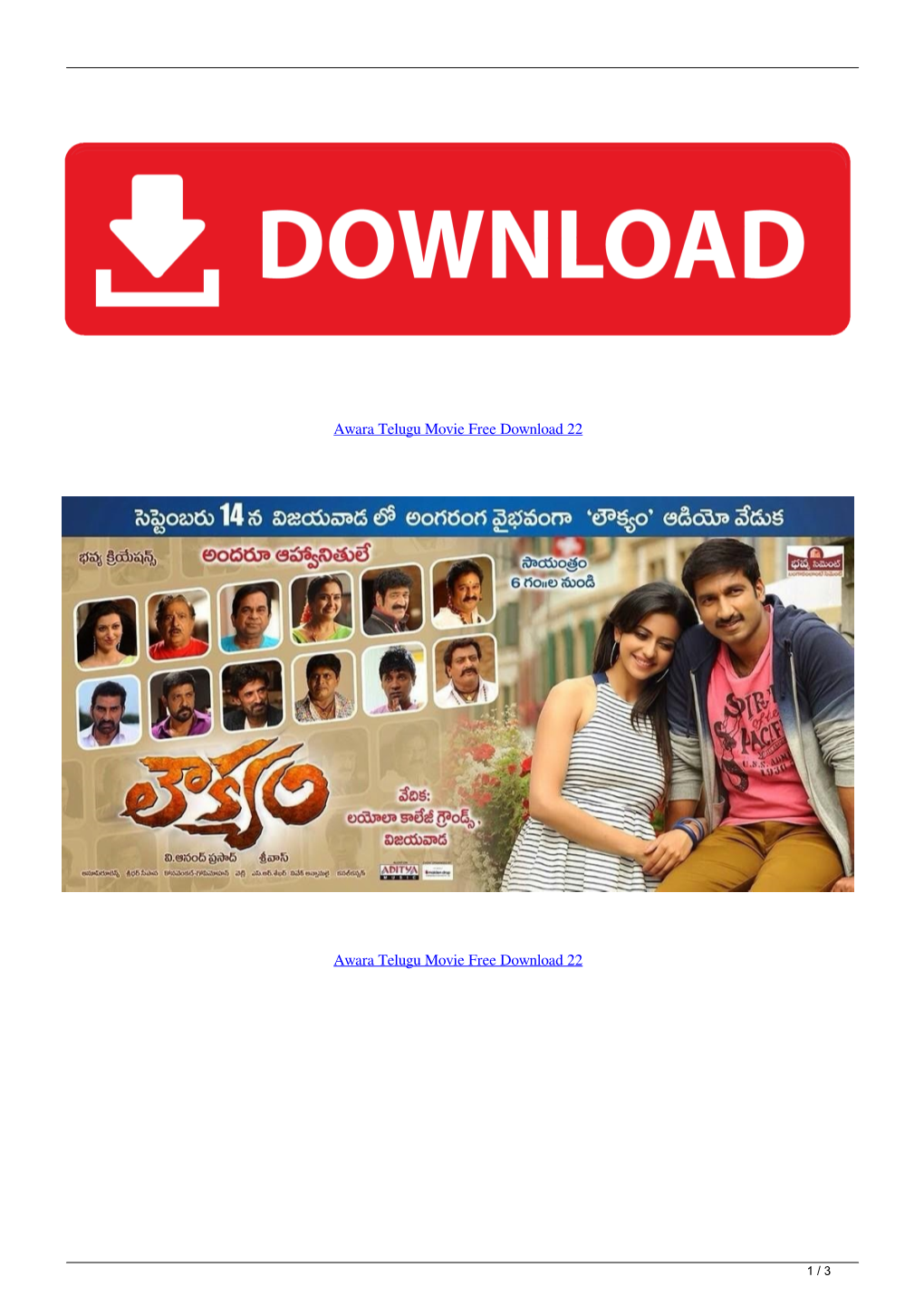 Awara Telugu Movie Free Download 22