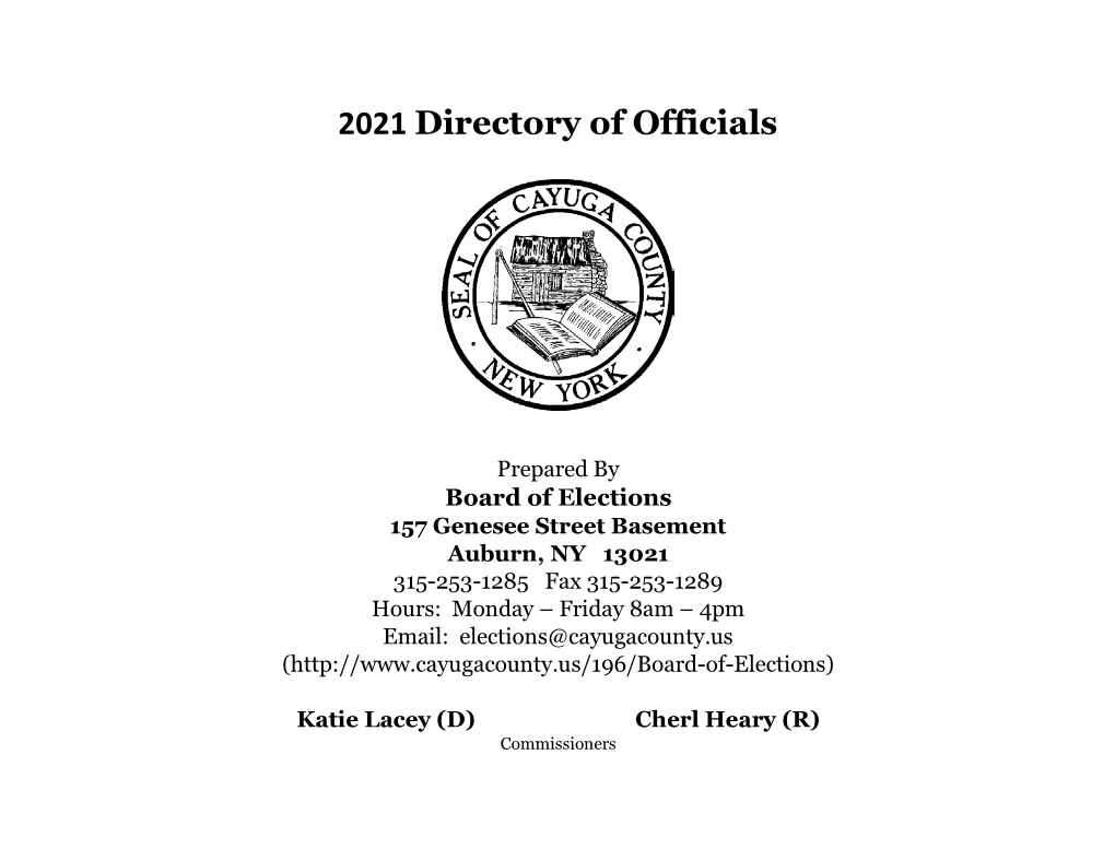 2021 Directory of Officials