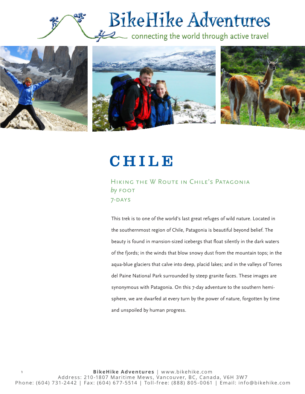 Hiking the W Route in CHILE's Patagonia by FOOT 7-Days
