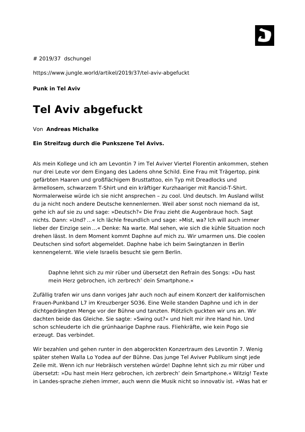 Tel Aviv Abgefuckt