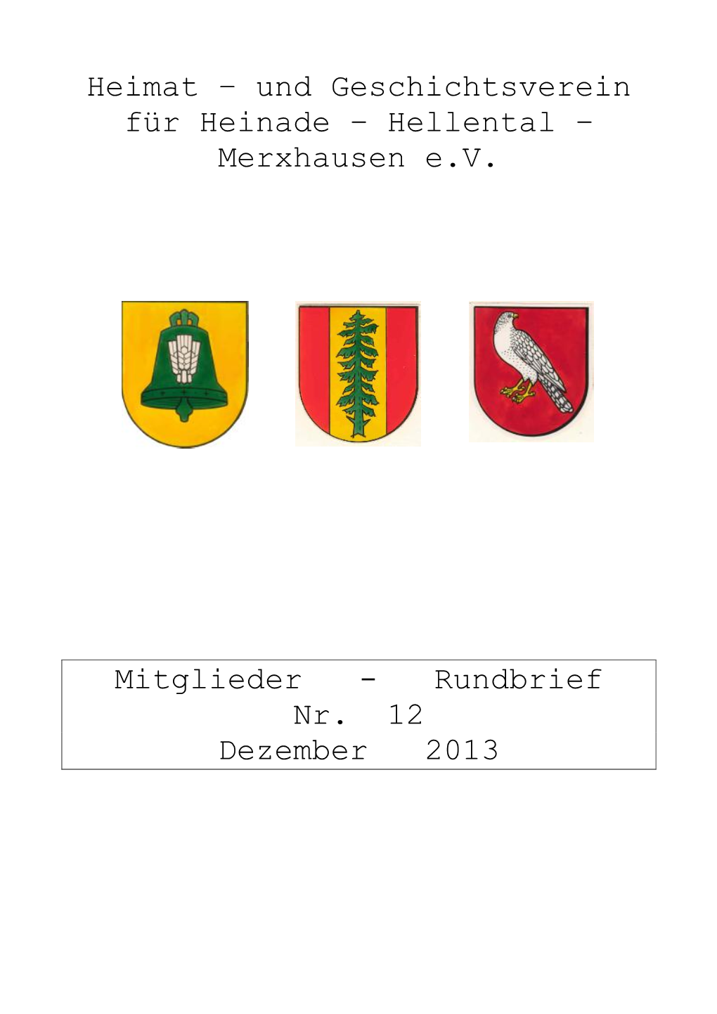 Heimat – Und Geschichtsverein Für Heinade – Hellental – Merxhausen E.V