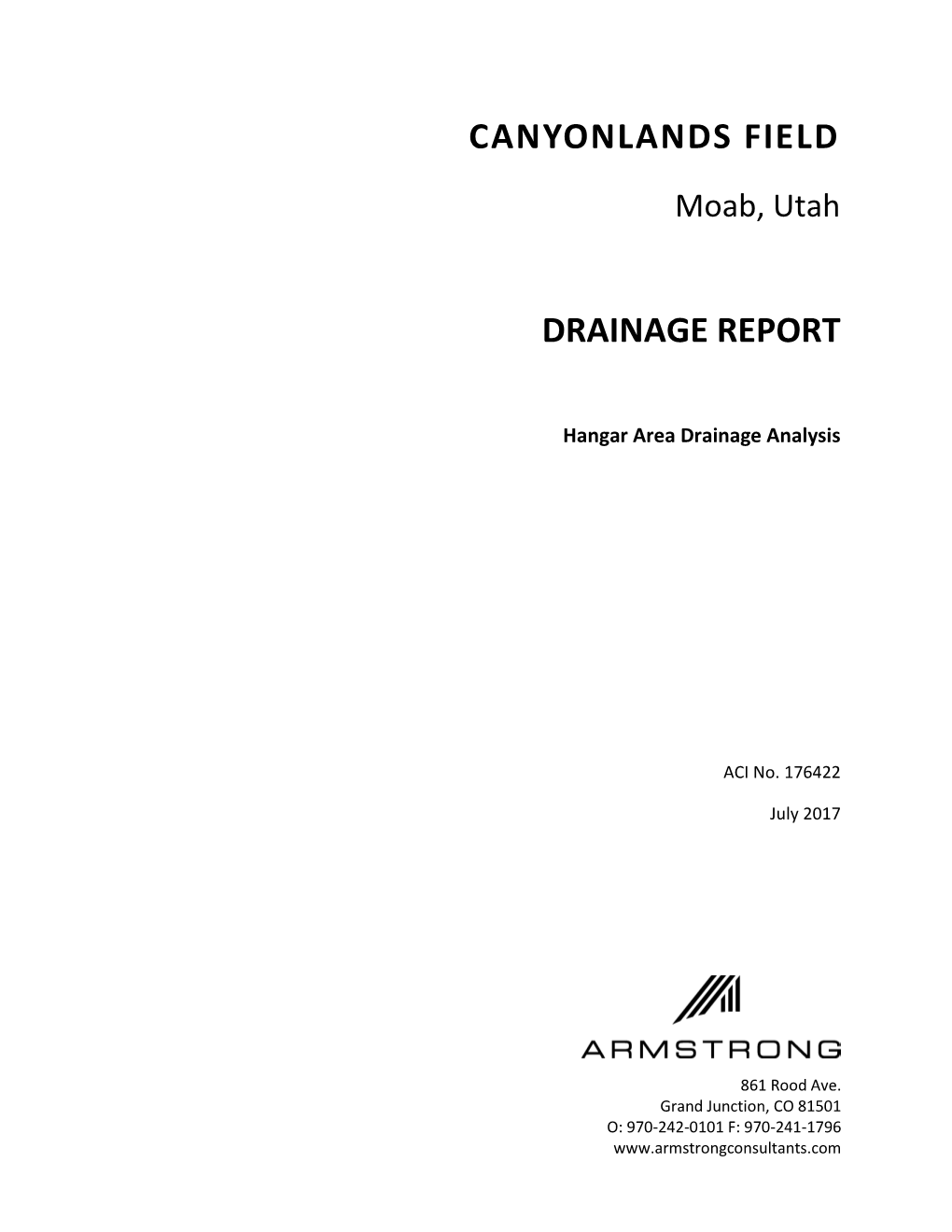 Canyonlands Field Drainage Report