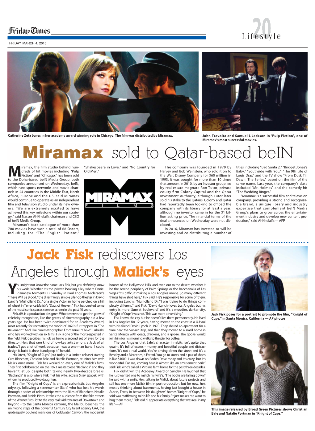 Miramax Sold to Qatar-Based Bein