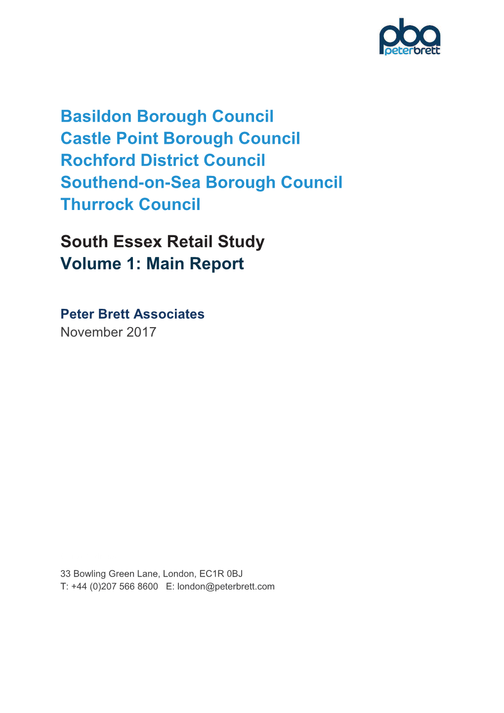 South Essex Retail Study 2018