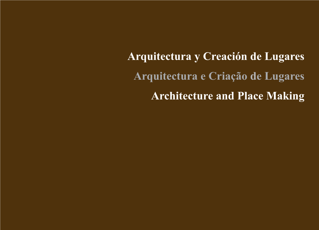 Arquitectura Y Creación De Lugares.Indd