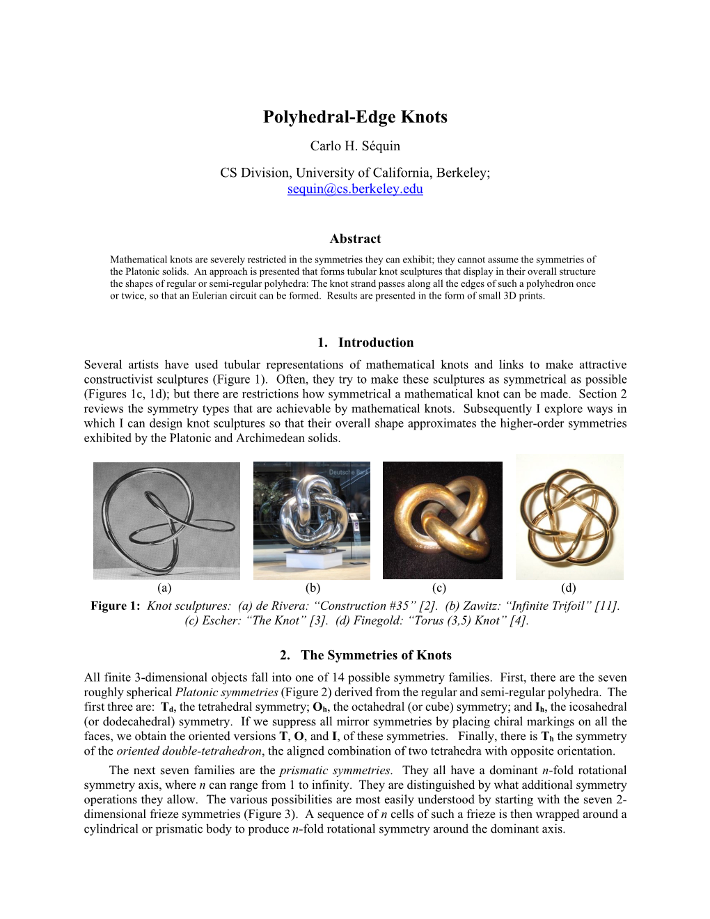 Polyhedral-Edge Knots