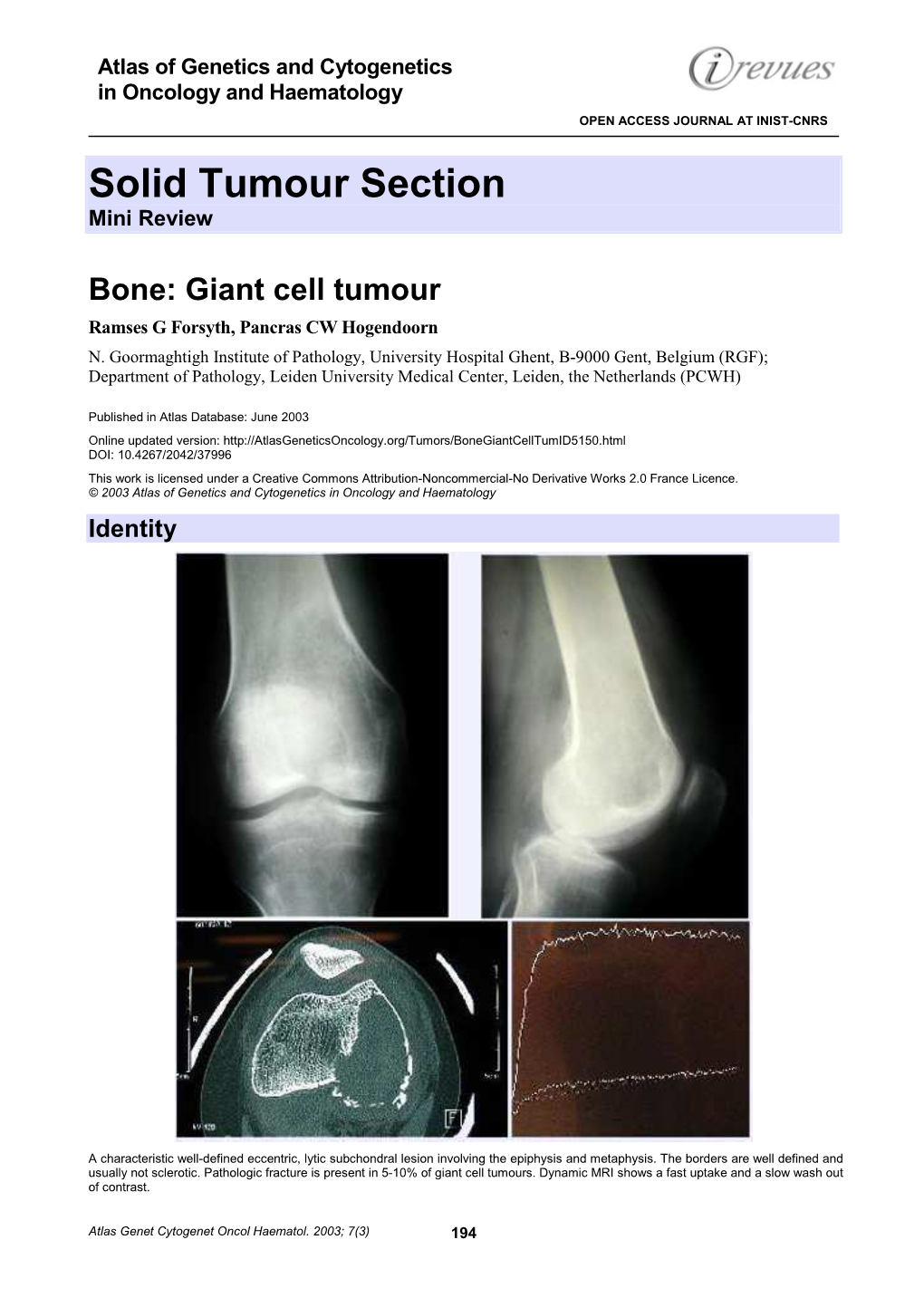 Solid Tumour Section Mini Review