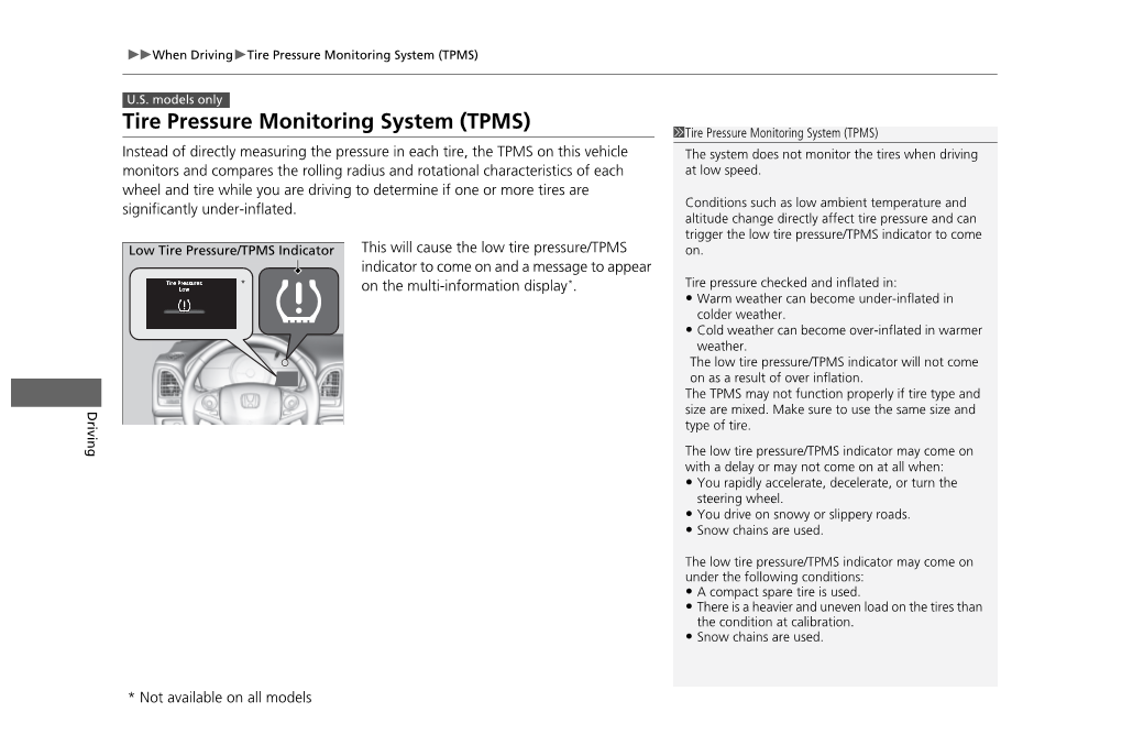 Tire Pressure Monitoring System (TPMS)