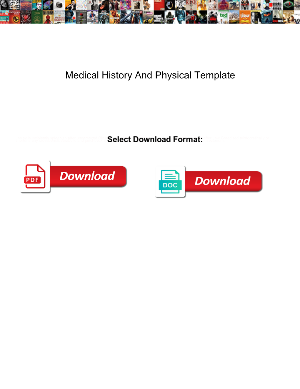 Medical History and Physical Template