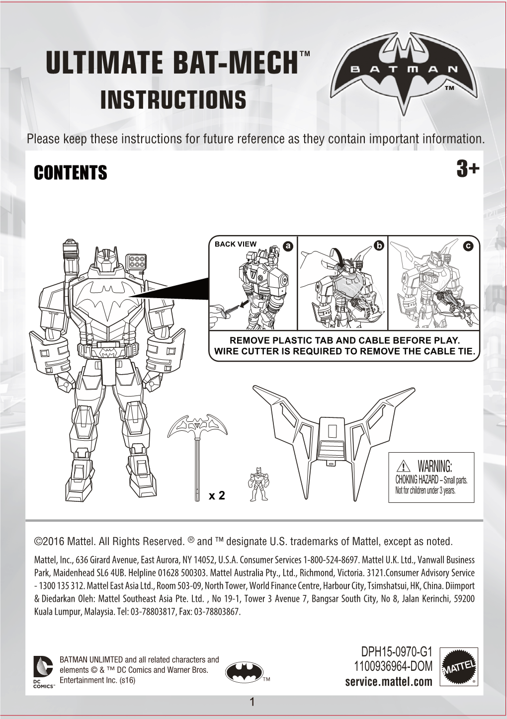 DPH15 : Batman Unlimited™ Ultimate Bat-Mech Figure