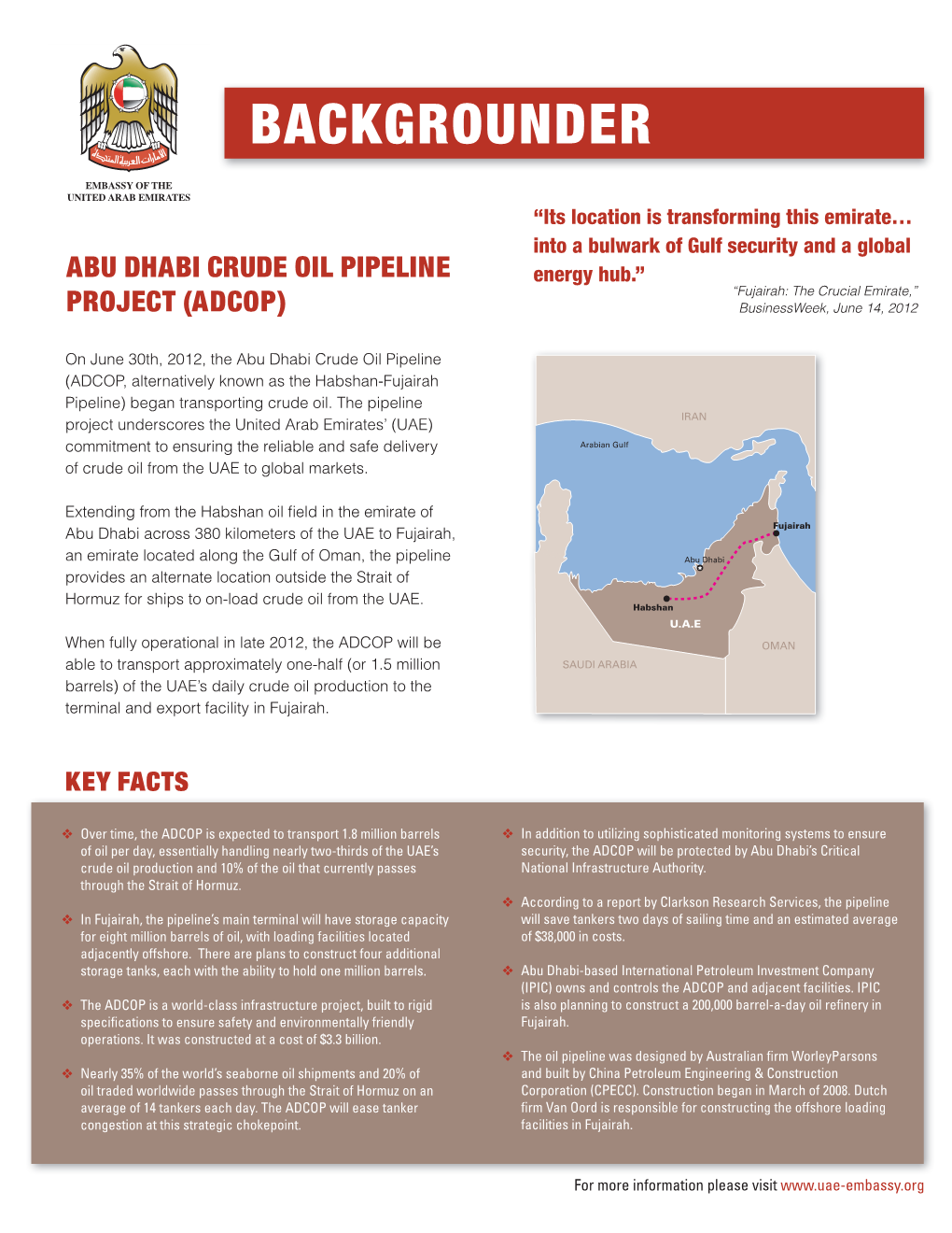 Abu Dhabi Crude Oil Pipeline Project (PDF)