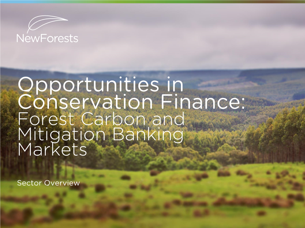 Conservation Assets: Forest Carbon & Mitigation Banking