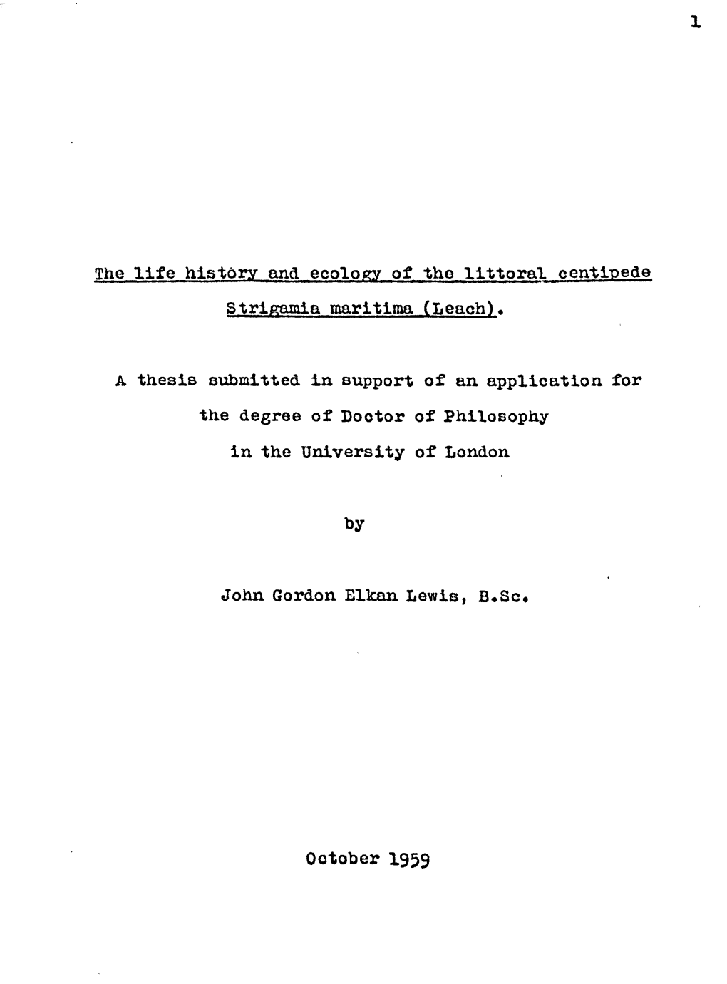 Lewislifehistory1959.Pdf (7.056Mb)