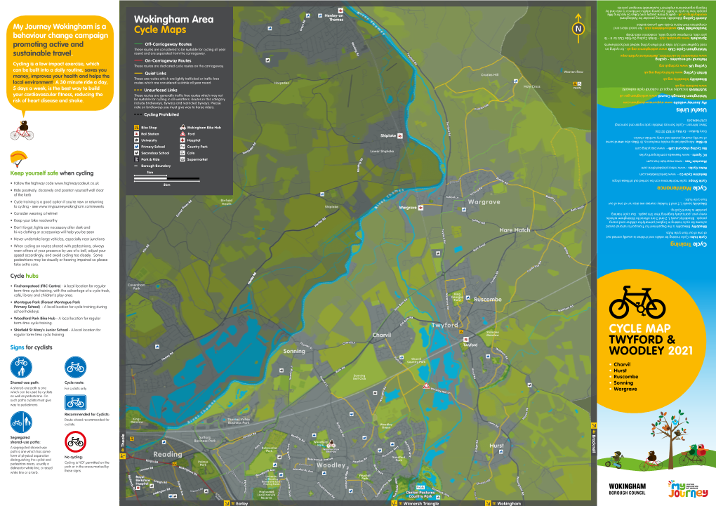 Cycle Map Twyford & Woodley 2021