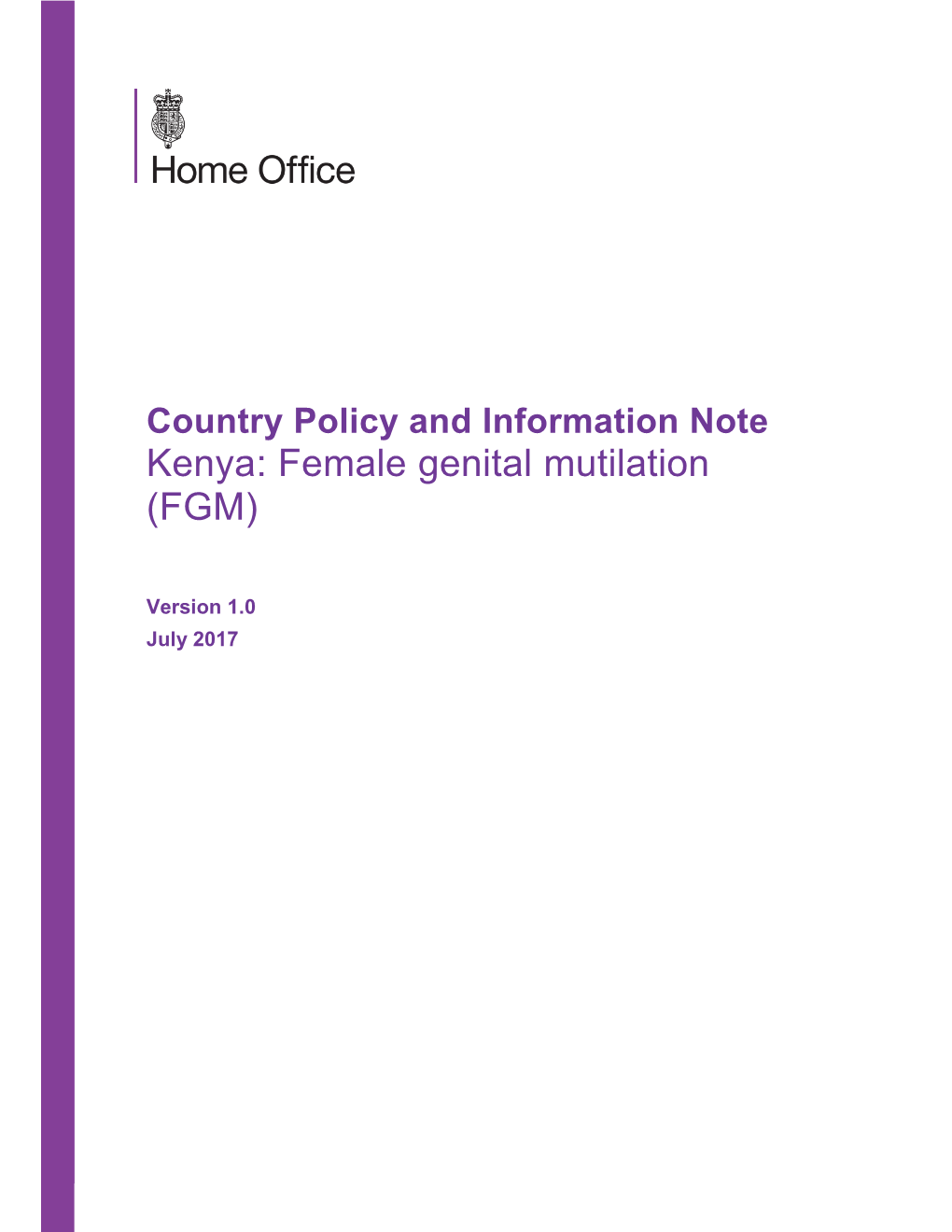 Kenya: Female Genital Mutilation (FGM)