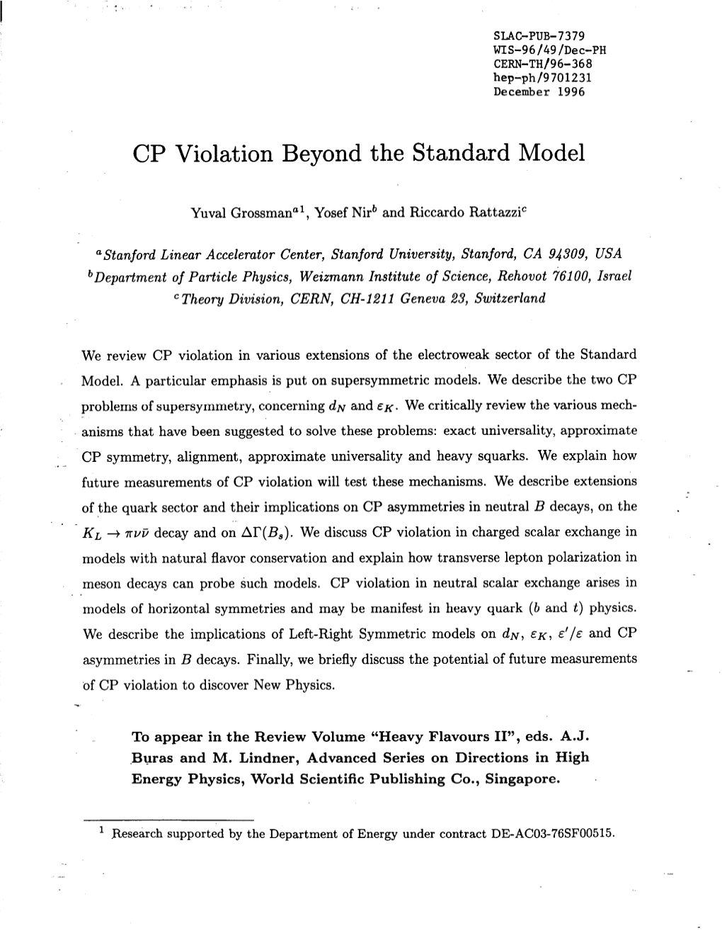 CP Violation Beyond the Standard Model