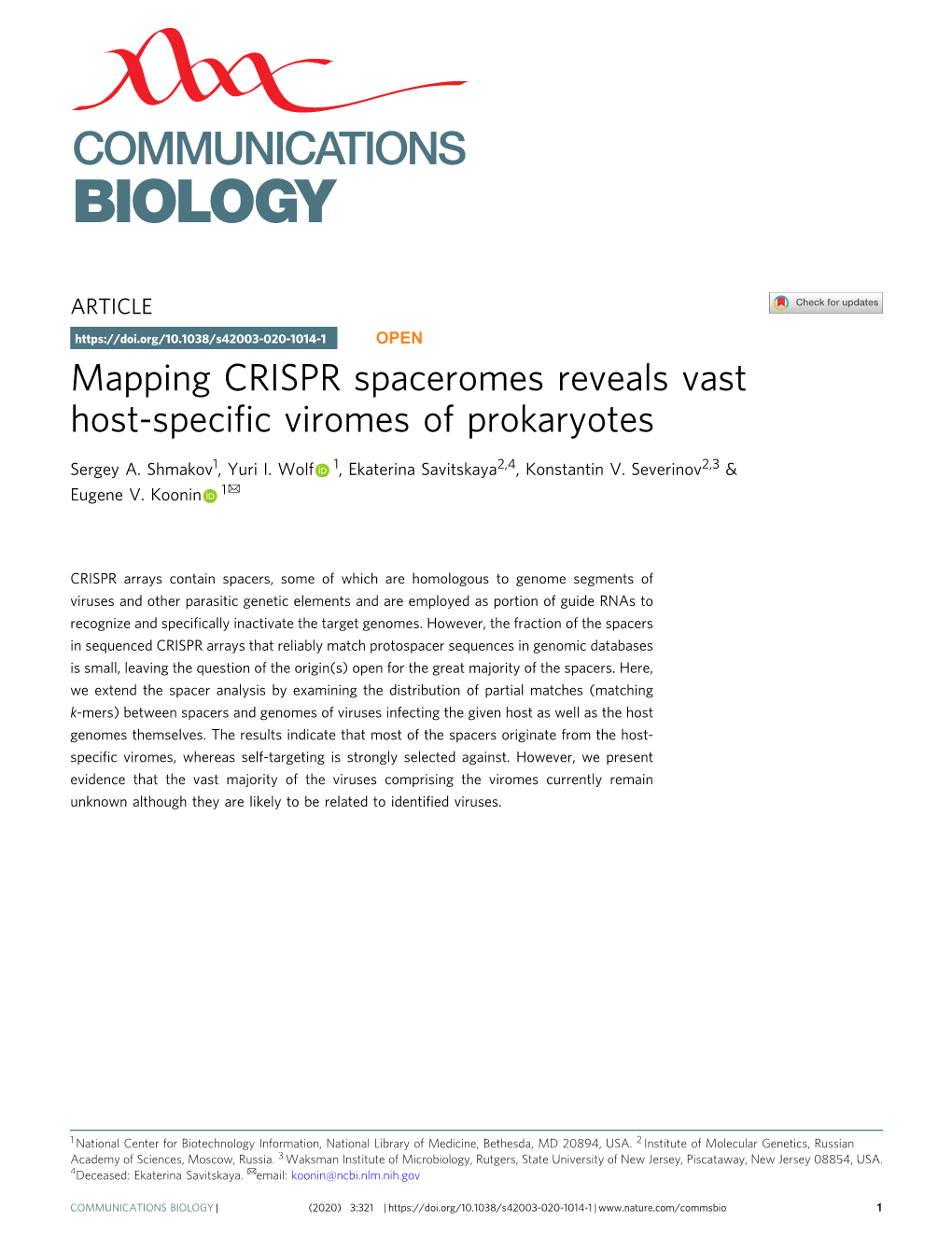 Mapping CRISPR Spaceromes Reveals Vast Host-Specific Viromes Of