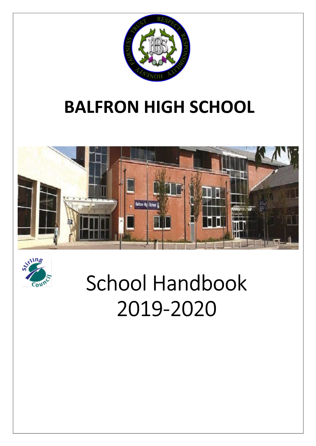 Balfron HS School Handbook 2019-20