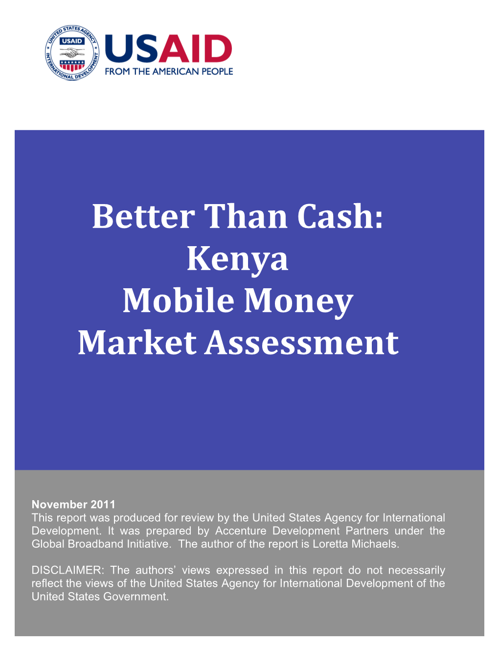 Kenya Mobile Money Market Assessment