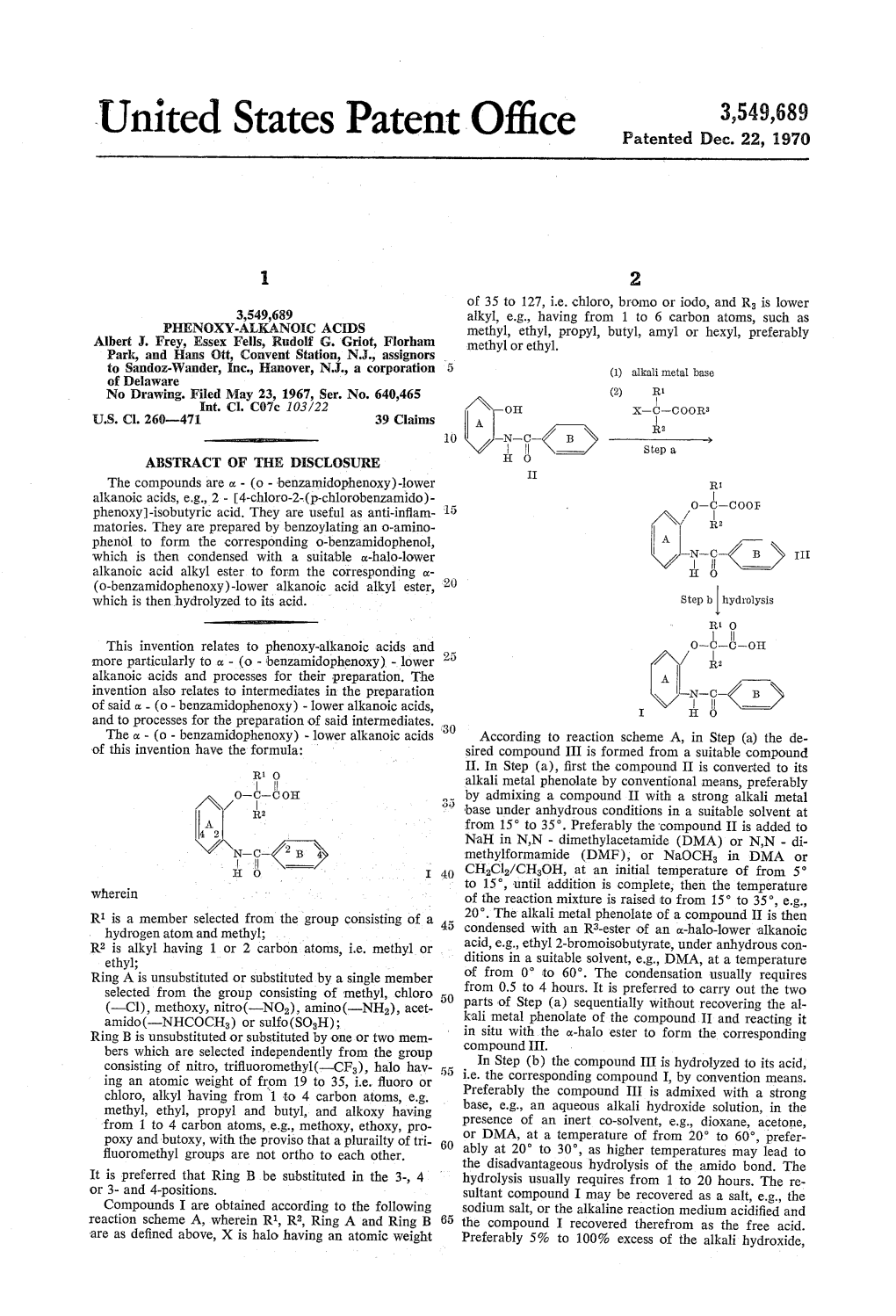 United States Patent Office Patented Dec