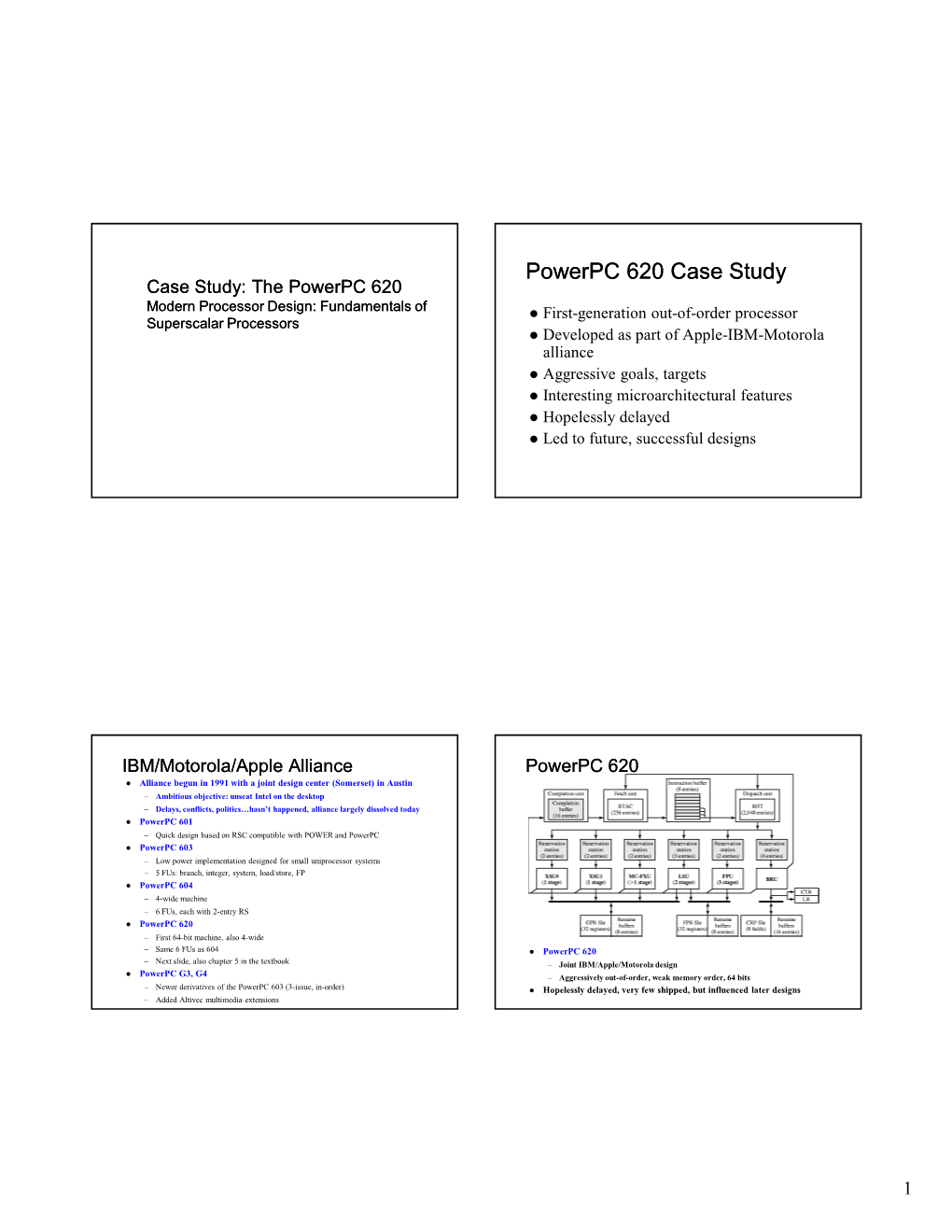 Powerpc 620 Case Study