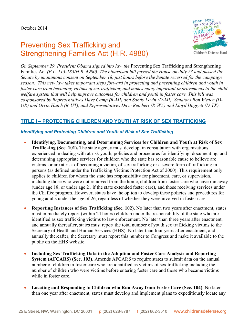Preventing Sex Trafficking and Strengthening Families Act (H.R. 4980)