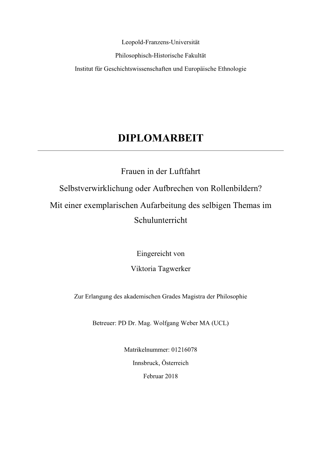 Diplomarbeit