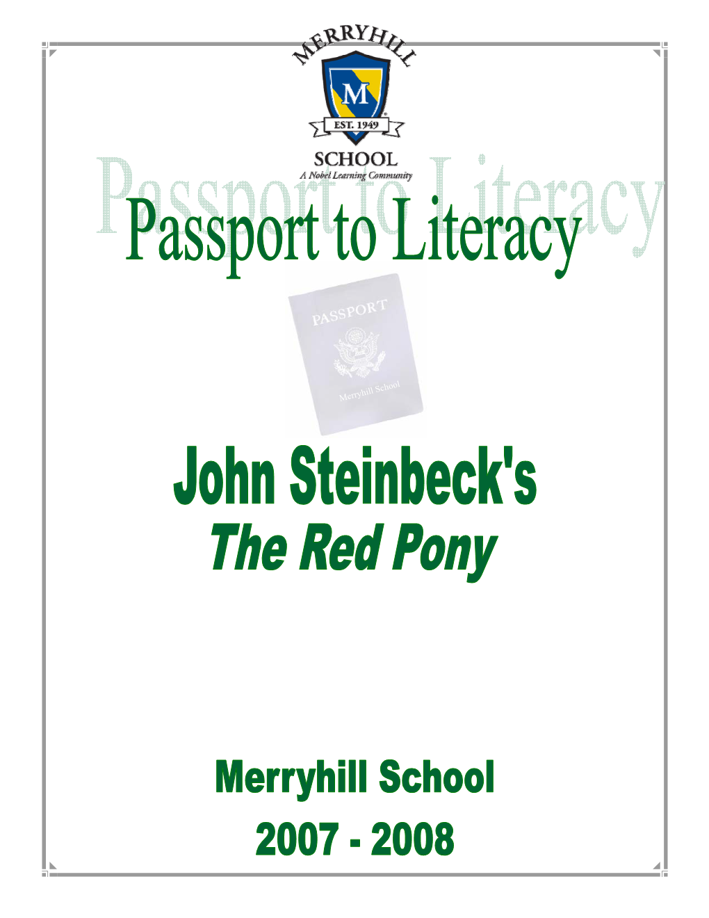 Passport to Literacy Sample