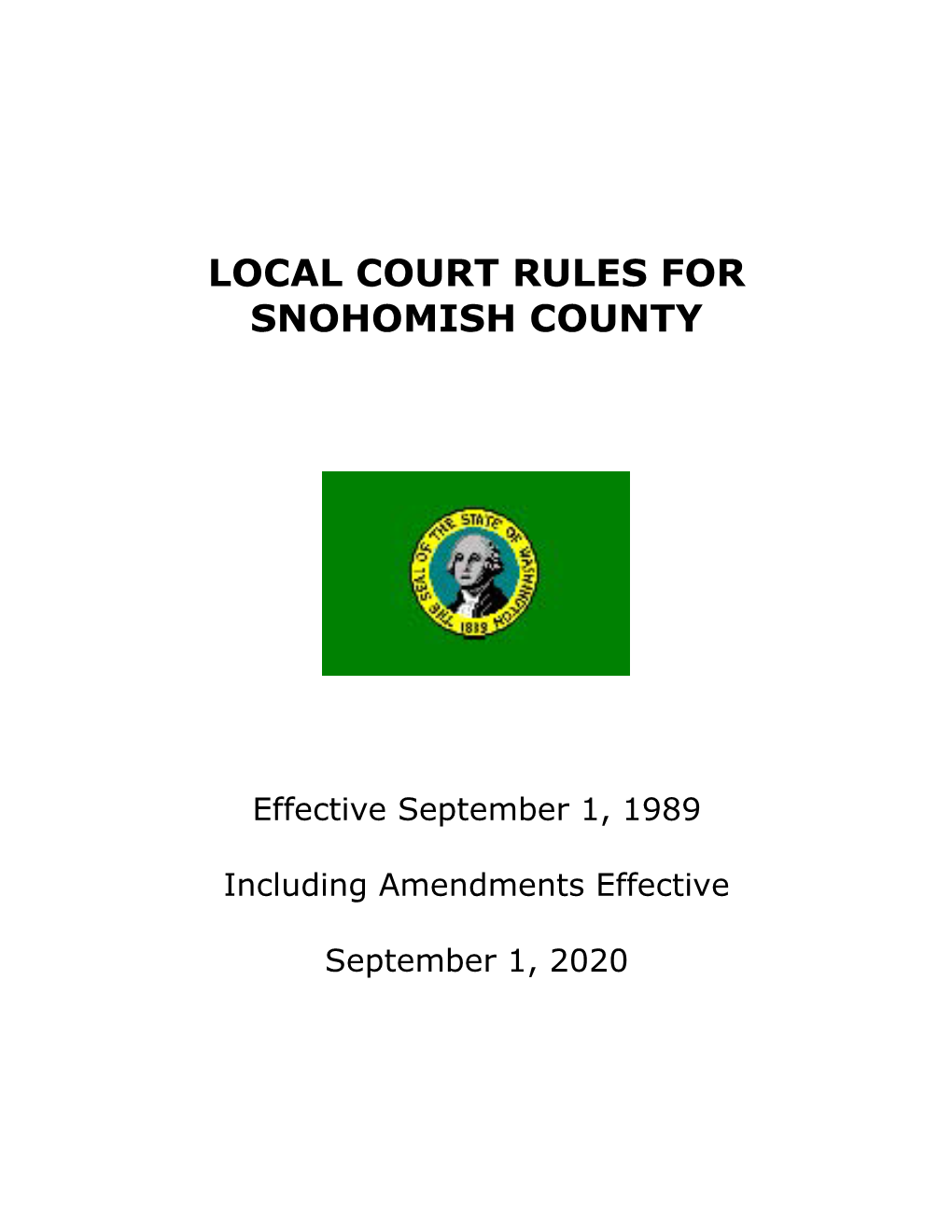 Local Court Rules for Snohomish County