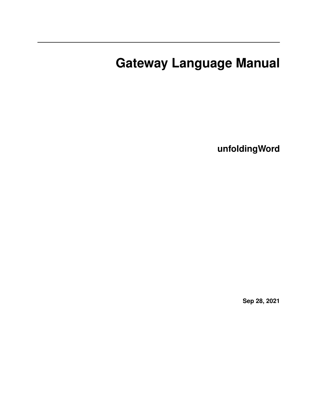 Gateway Language Manual