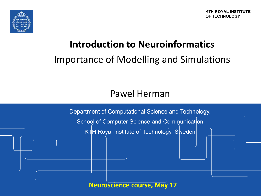 Computational Neuroscience and Neuroinformatics