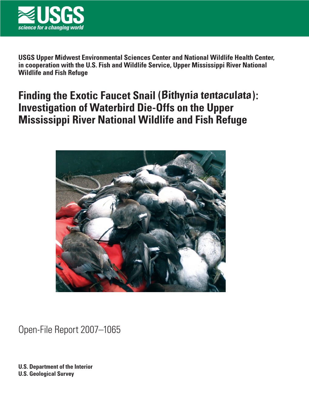 Finding the Exotic Faucet Snail (Bithynia Tentaculata): Investigation of Waterbird Die-Offs on the Upper Mississippi River National Wildlife and Fish Refuge