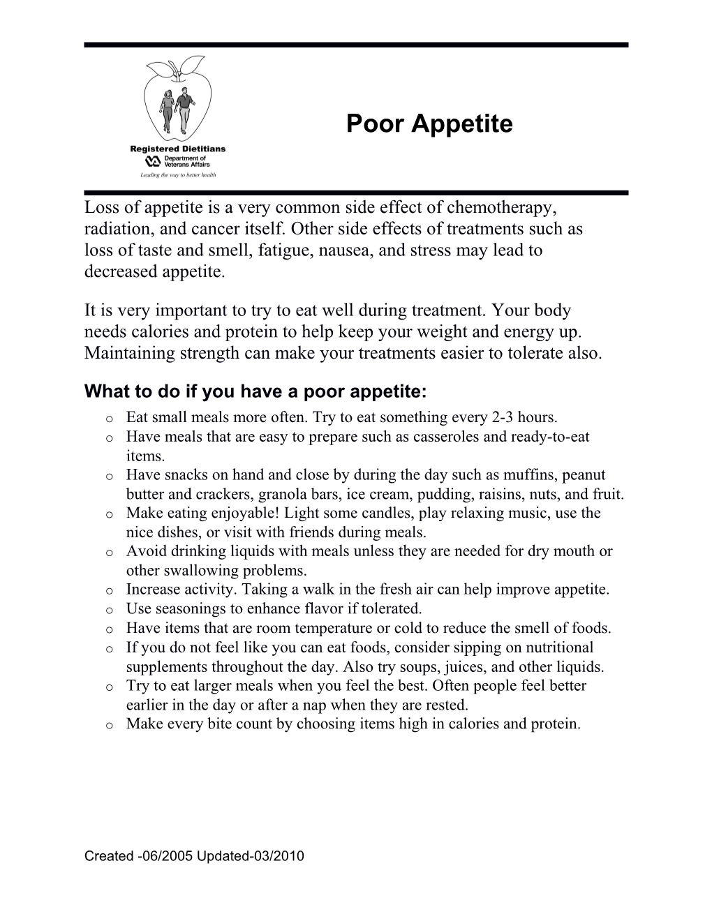 What to Do If You Have a Poor Appetite