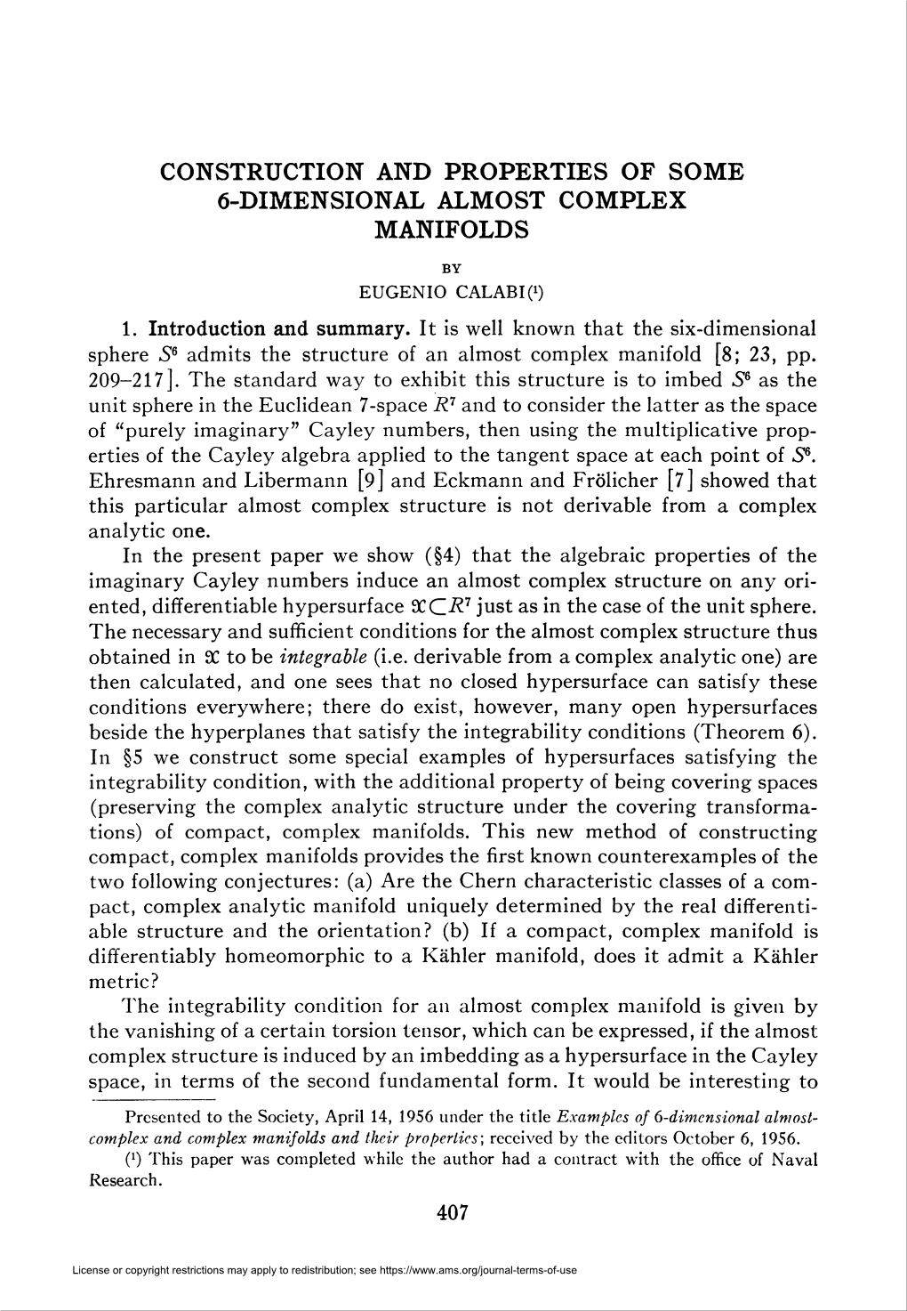 6-Dimensional Almost Complex Manifolds