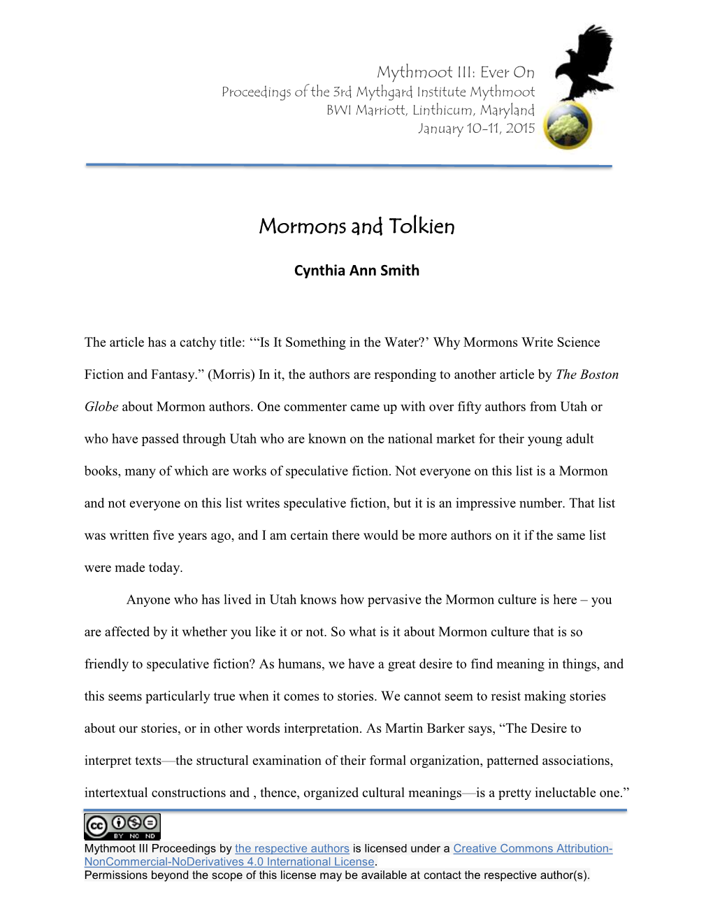 Mormons and Tolkien