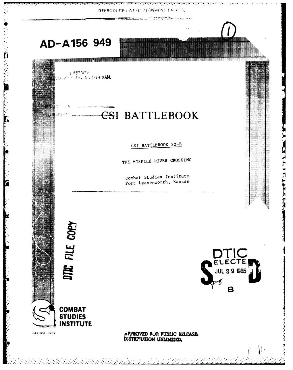 Battle Analysis: the Moselle River Crossing, Hasty and Deliberat