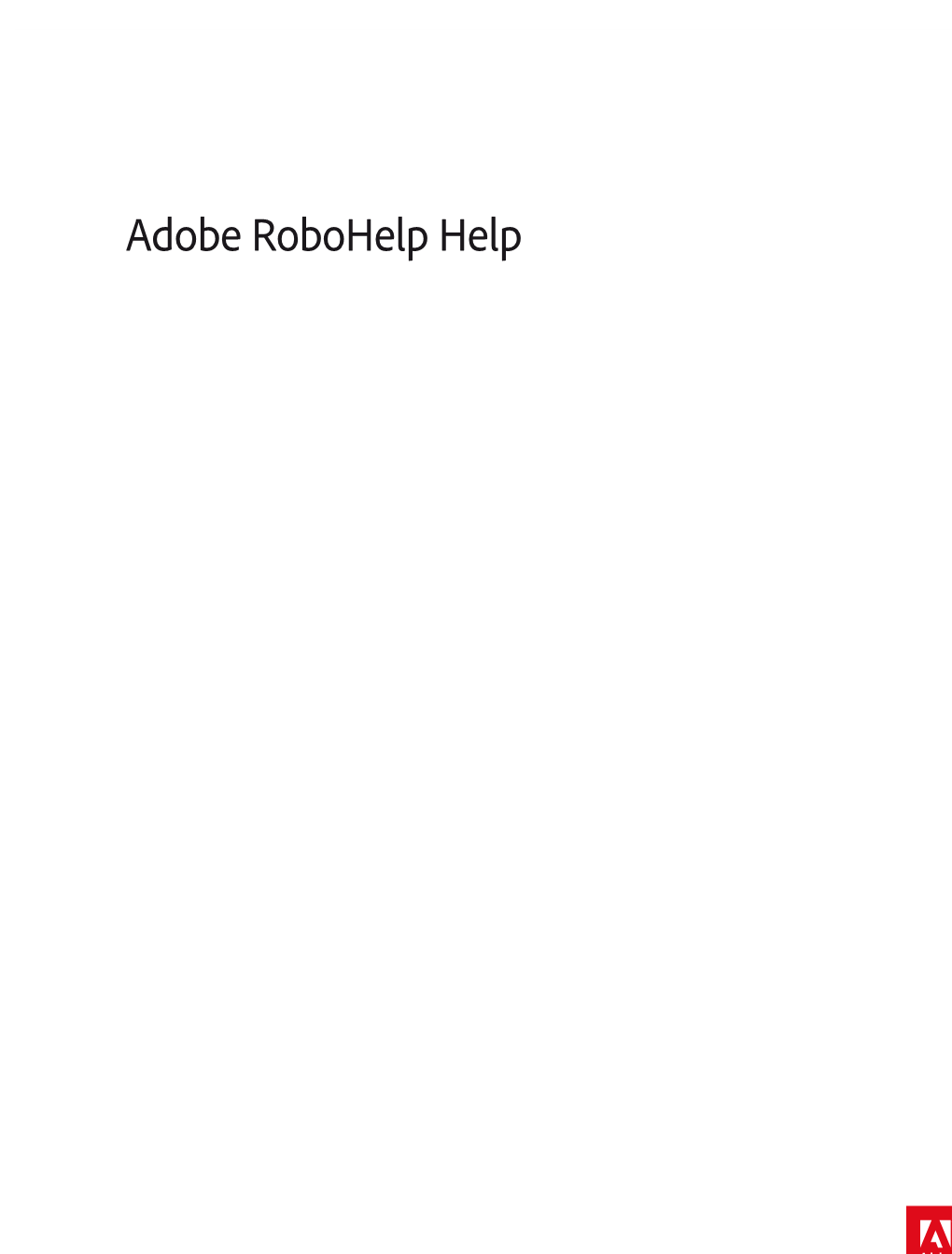 S New in Adobe Robohelp?