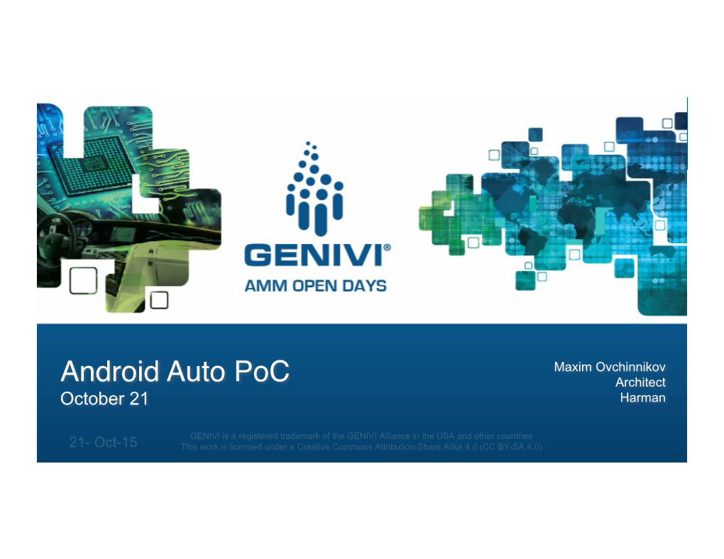 Android Auto Poc Architect October 21 Harman