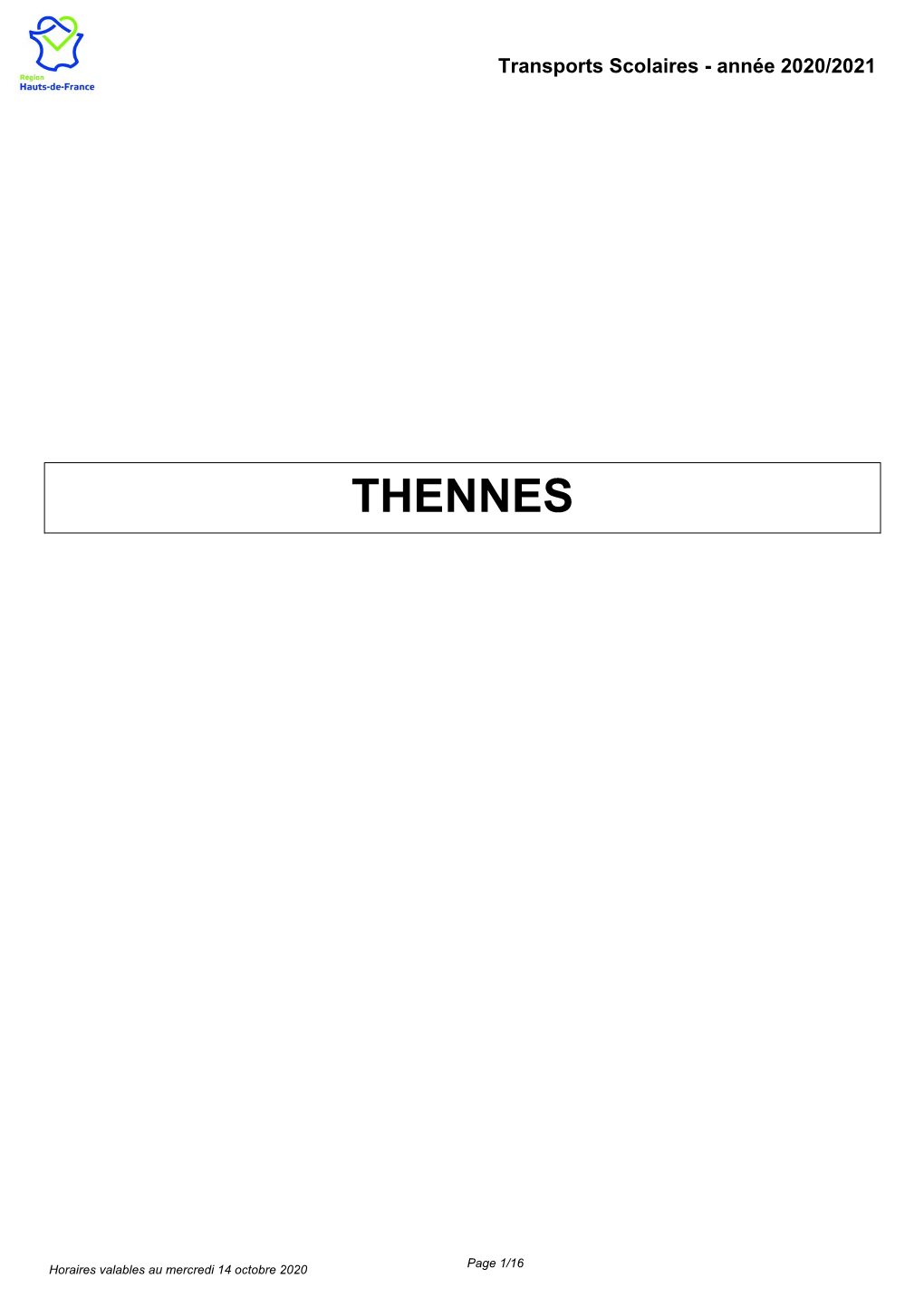 Commune De–THENNES